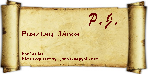 Pusztay János névjegykártya